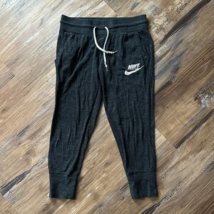 Nike Kids Charcoal Joggers with White Logo